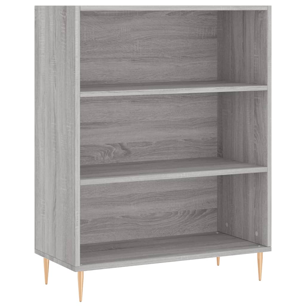 vidaXL Aparador alto madera contrachapada gris sonoma 69,5x34x180 cm