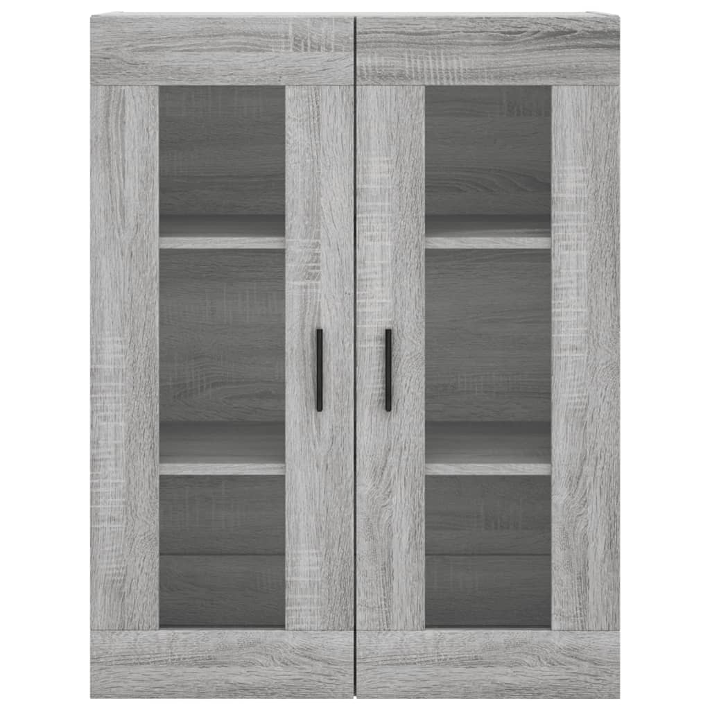 vidaXL Aparador alto madera contrachapada gris sonoma 69,5x34x180 cm