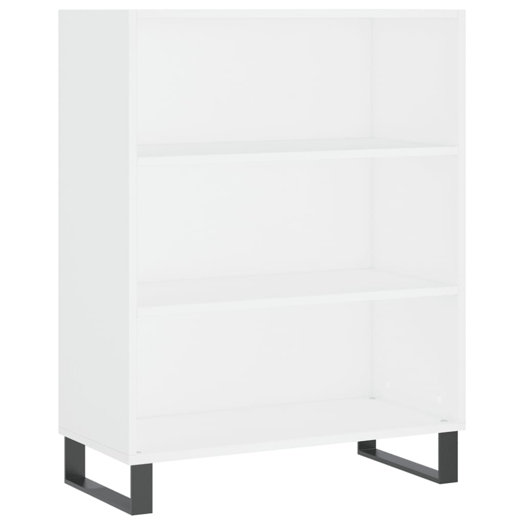 vidaXL Aparador alto madera contrachapada blanco 69,5x34x180 cm