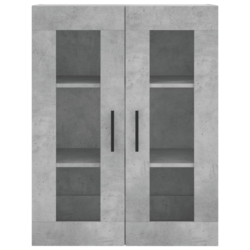 vidaXL Aparador alto madera contrachapada gris hormigón 69,5x34x180 cm