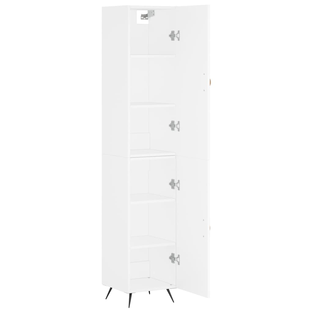 vidaXL Aparador alto madera contrachapada blanco 34,5x34x180 cm