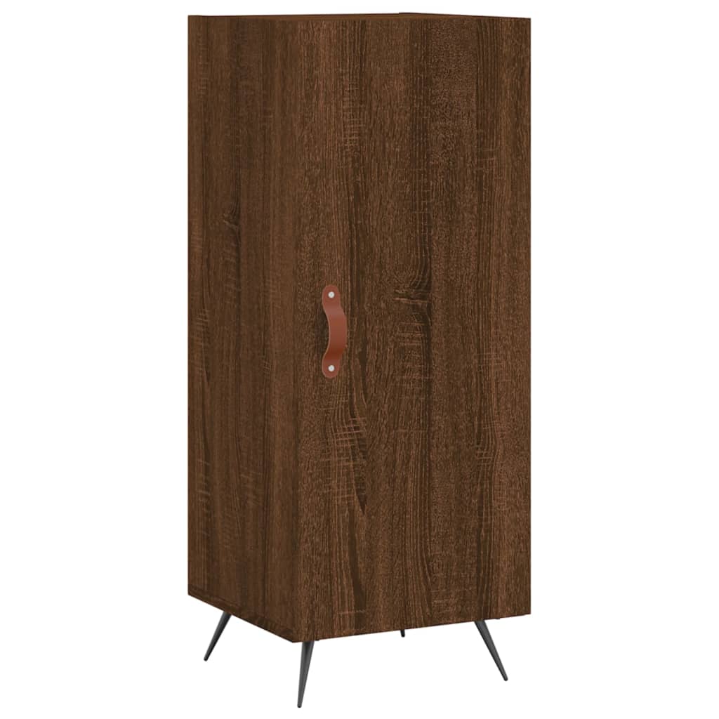 vidaXL Aparador alto madera contrachapada roble marrón 34,5x34x180 cm