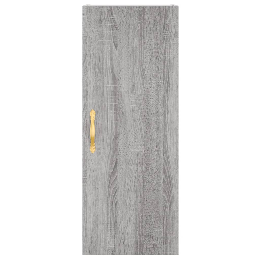 vidaXL Aparador alto madera contrachapada gris Sonoma 34,5x34x180 cm