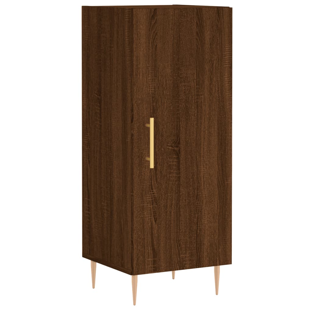 vidaXL Aparador alto madera contrachapada roble marrón 34,5x34x180 cm