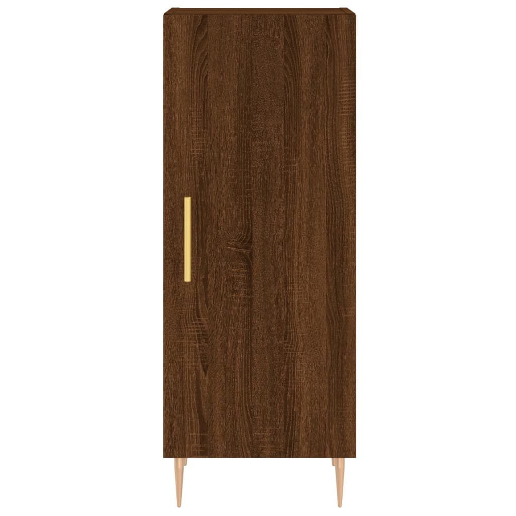 vidaXL Aparador alto madera contrachapada roble marrón 34,5x34x180 cm