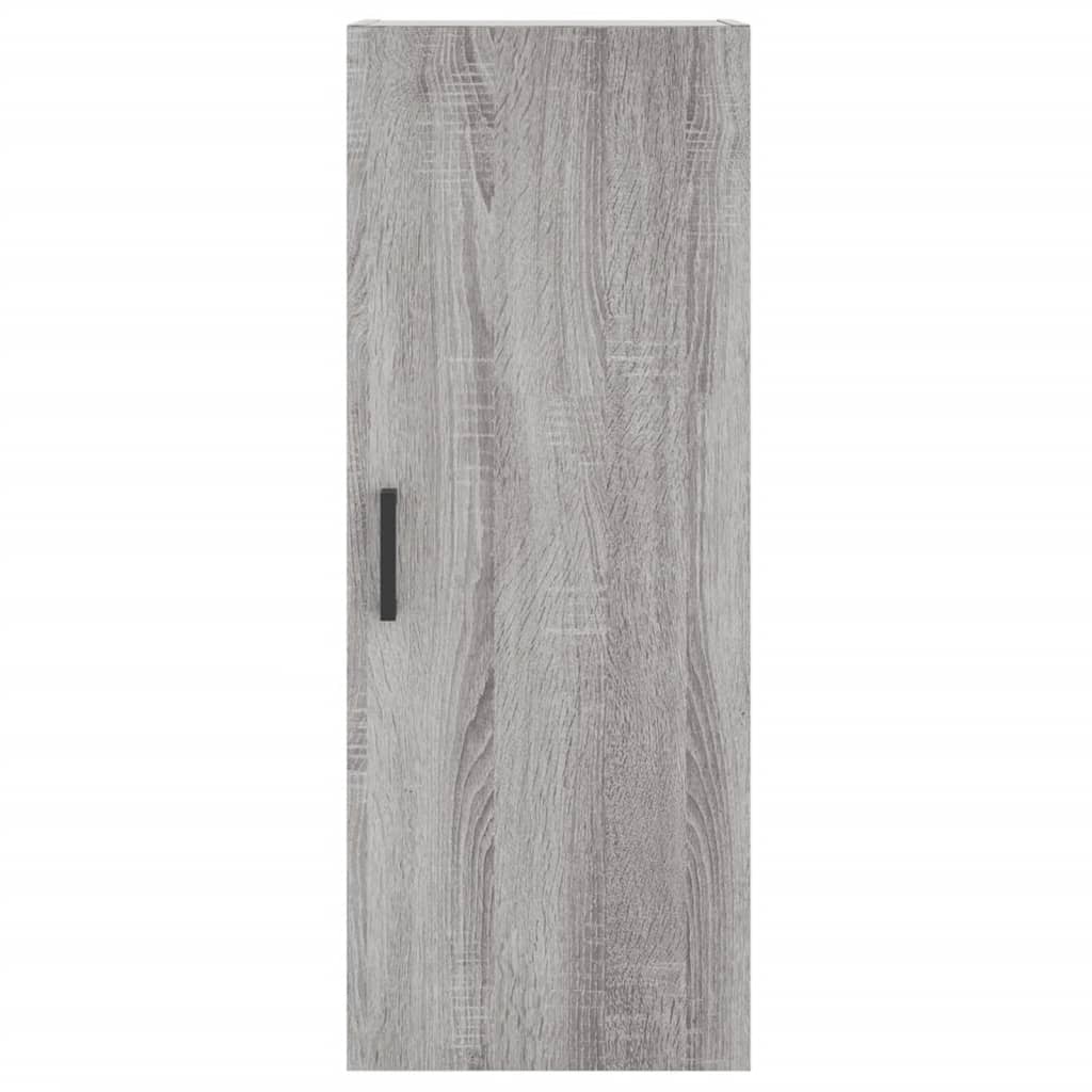 vidaXL Aparador alto madera contrachapada gris Sonoma 34,5x34x180 cm