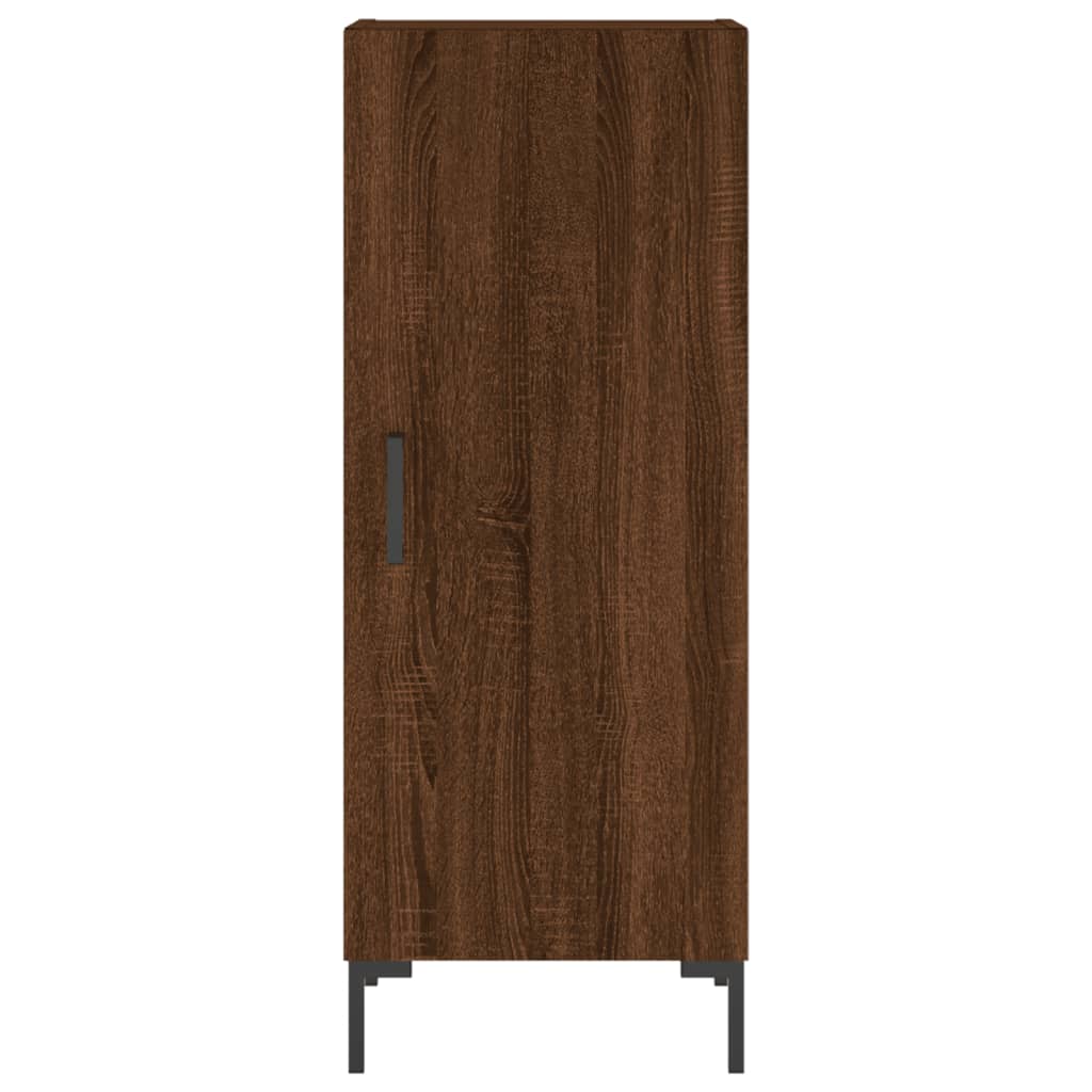 vidaXL Aparador alto madera contrachapada roble marrón 34,5x34x180 cm