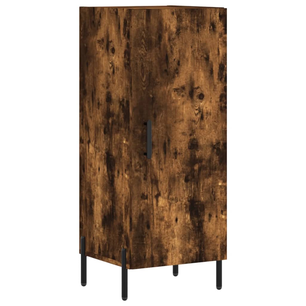 vidaXL Aparador de madera contrachapada roble ahumado 34,5x34x180 cm