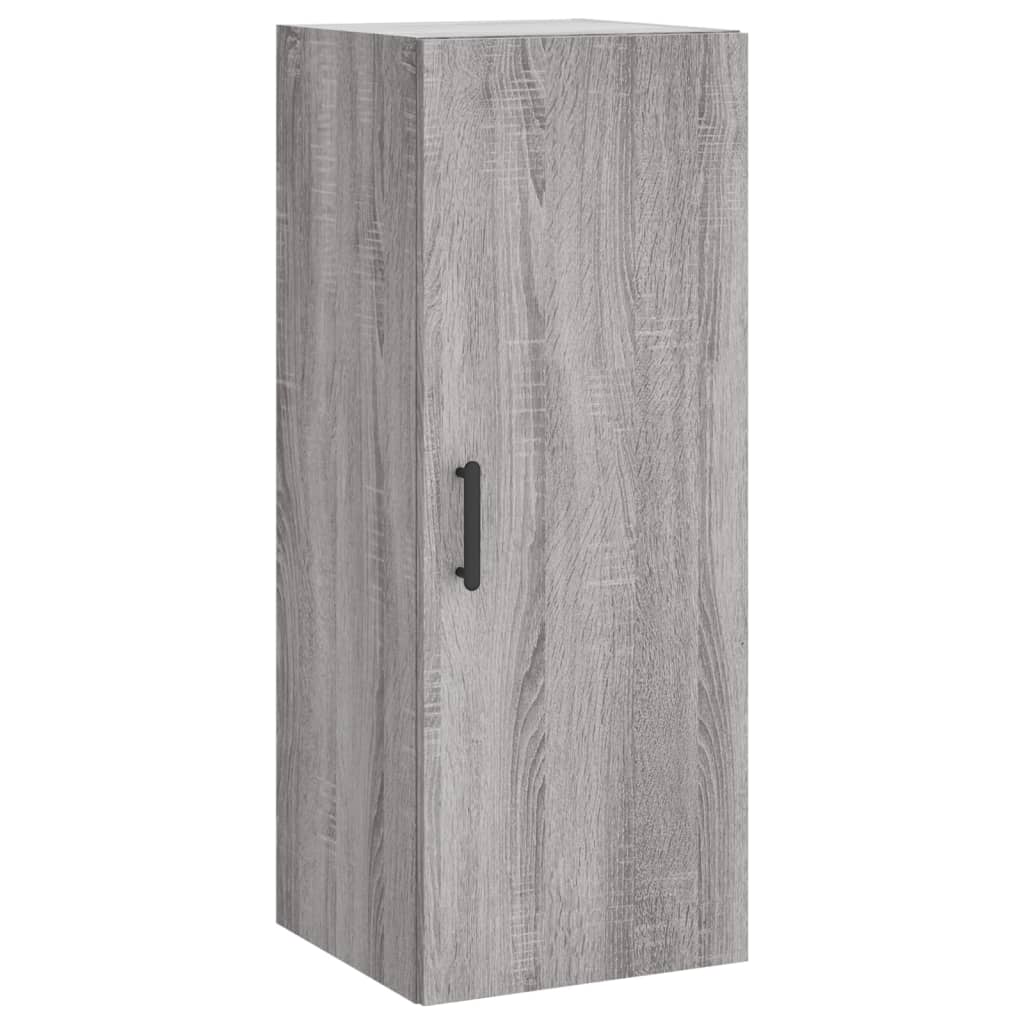 vidaXL Aparador alto madera contrachapada gris Sonoma 34,5x34x180 cm