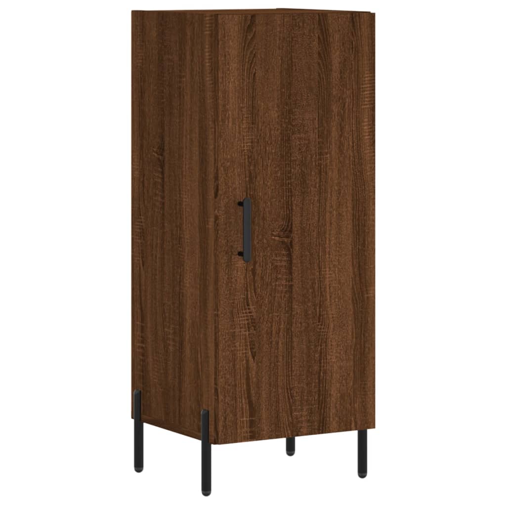 vidaXL Aparador alto madera contrachapada roble marrón 34,5x34x180 cm