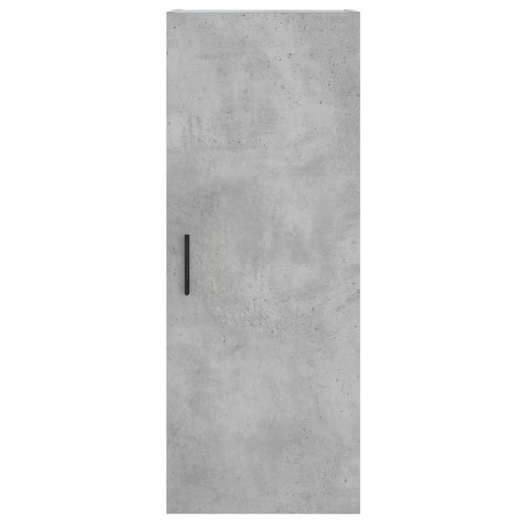 vidaXL Aparador de madera contrachapada gris hormigón 34,5x34x180 cm