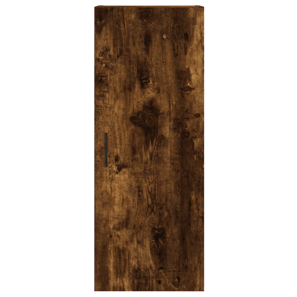 vidaXL Aparador de madera contrachapada roble ahumado 34,5x34x180 cm