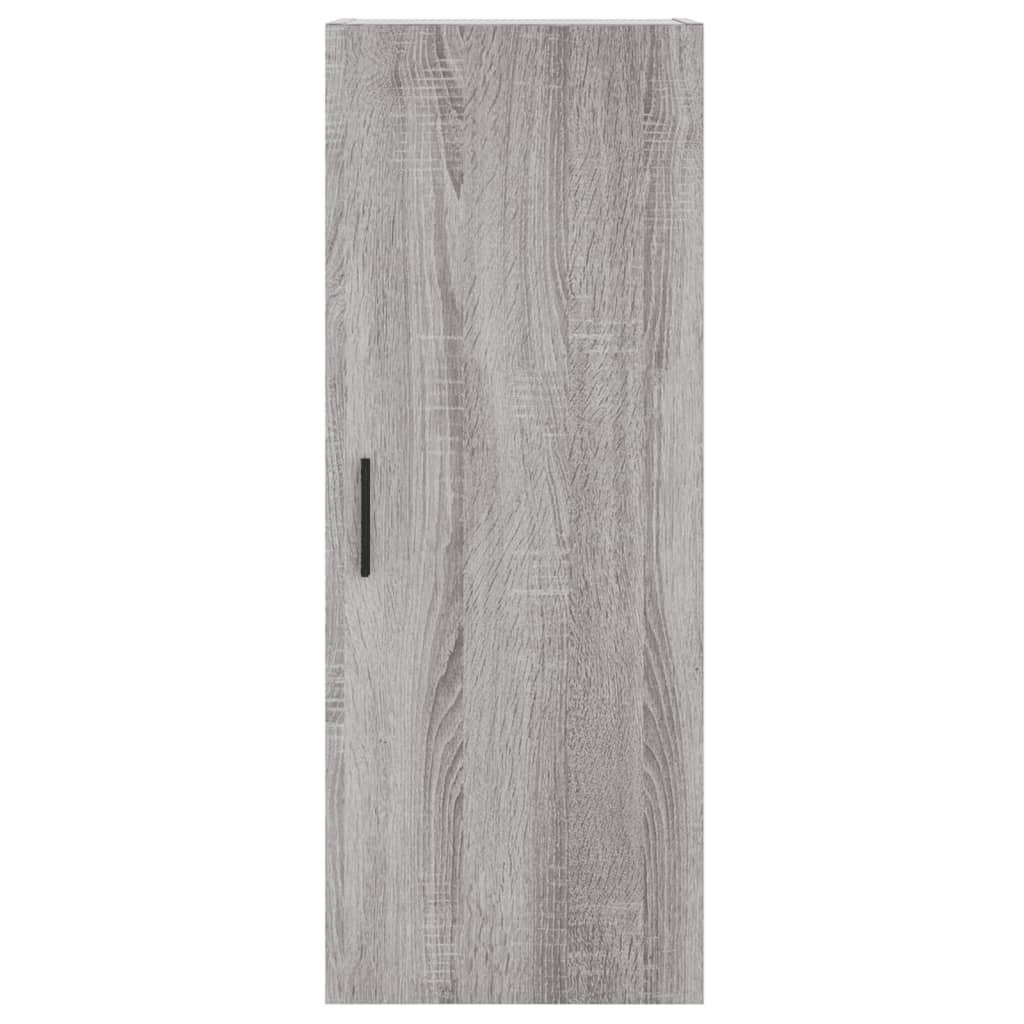 vidaXL Aparador alto madera contrachapada gris Sonoma 34,5x34x180 cm