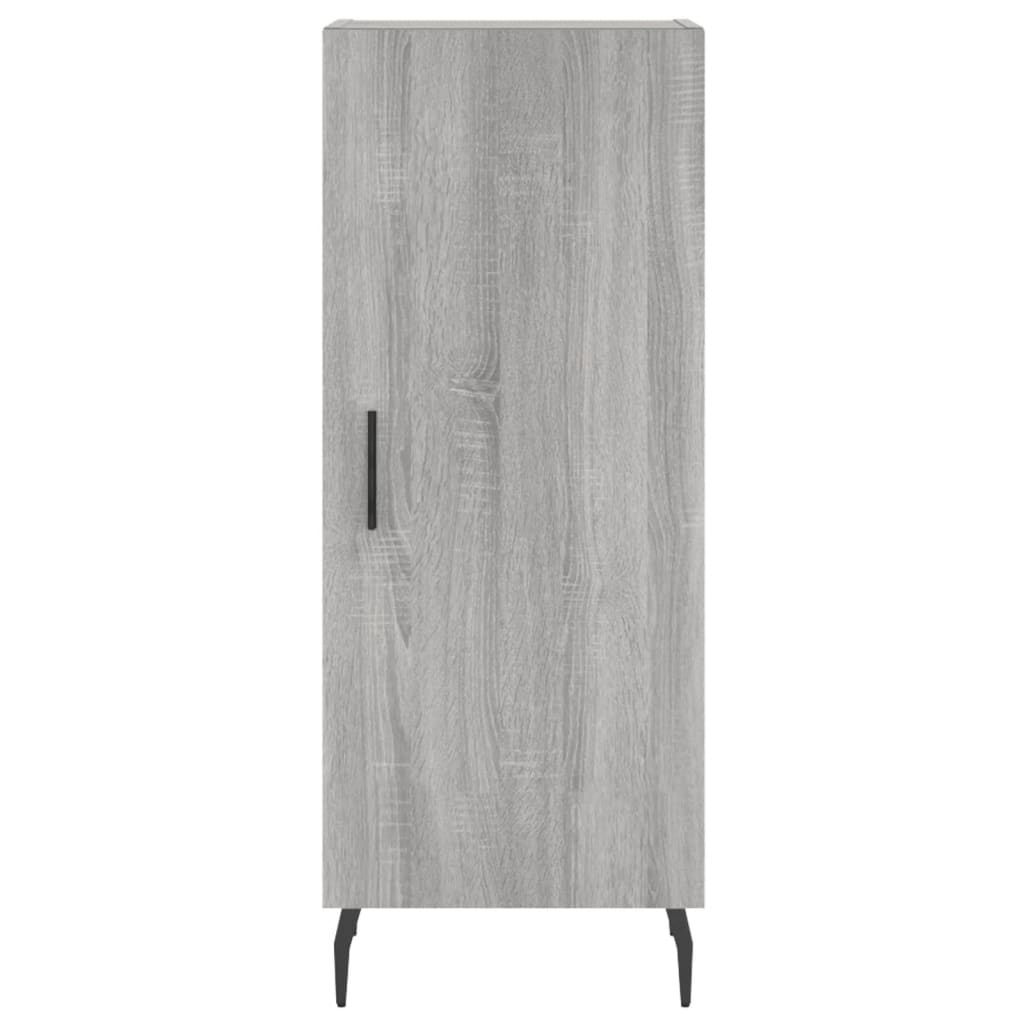 vidaXL Aparador alto madera contrachapada gris Sonoma 34,5x34x180 cm