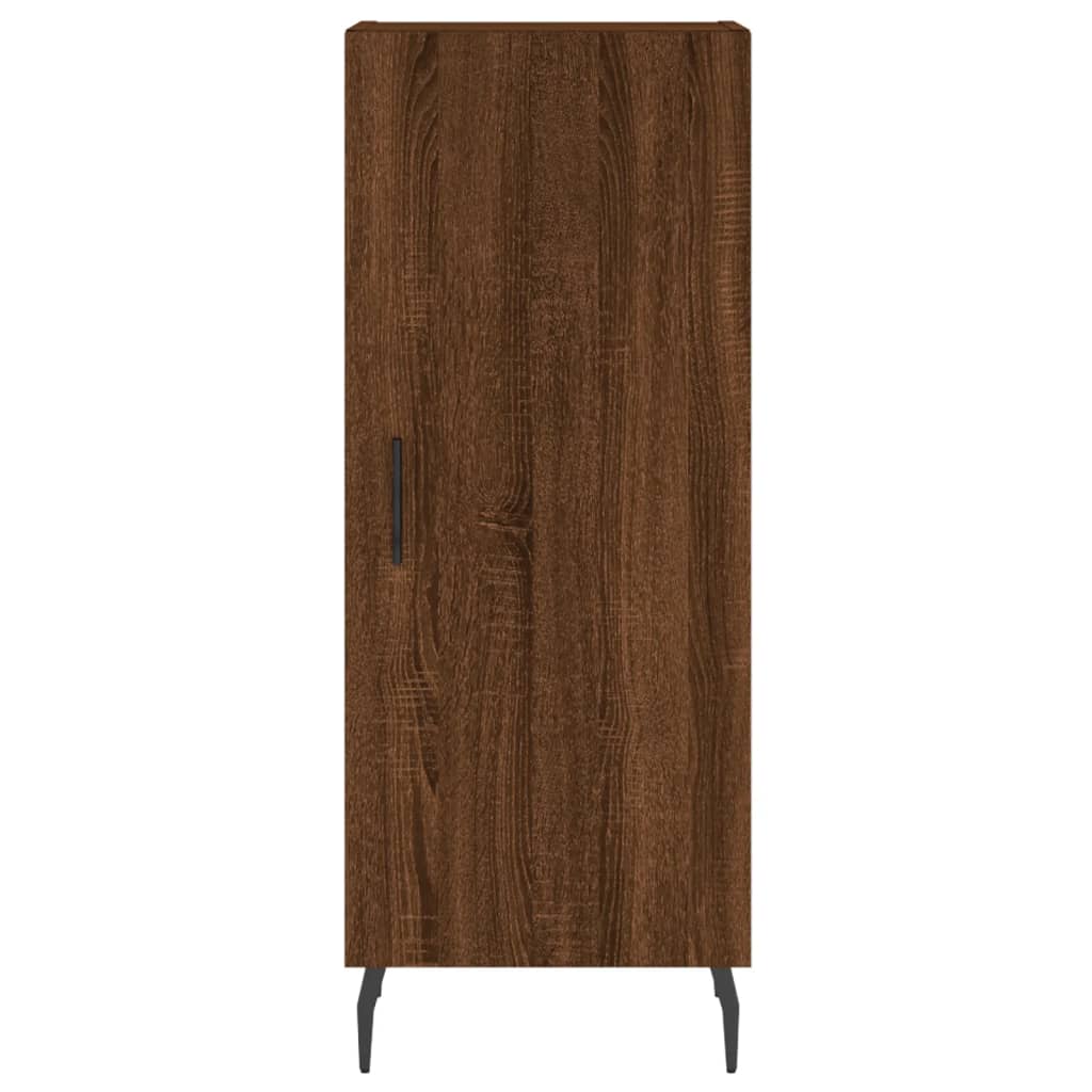 vidaXL Aparador alto madera contrachapada roble marrón 34,5x34x180 cm