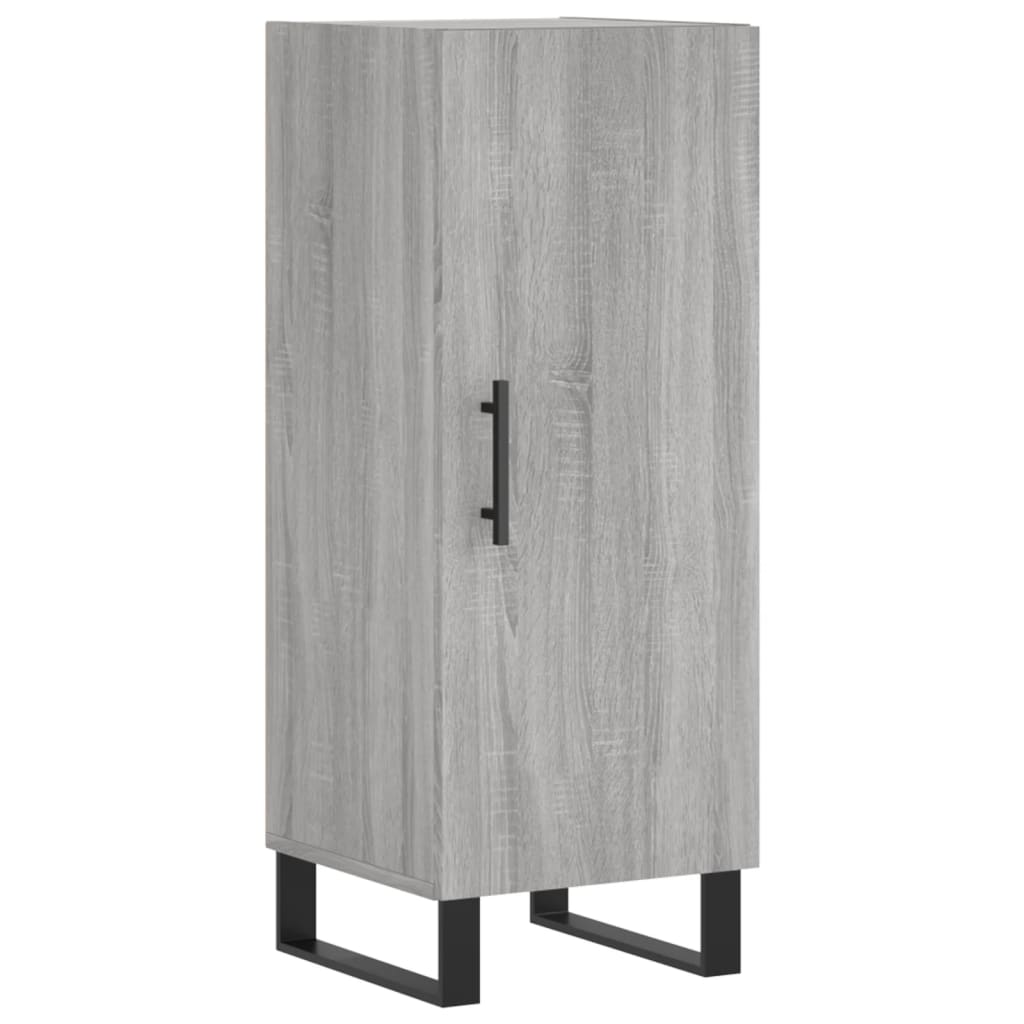 vidaXL Aparador alto madera contrachapada gris Sonoma 34,5x34x180 cm