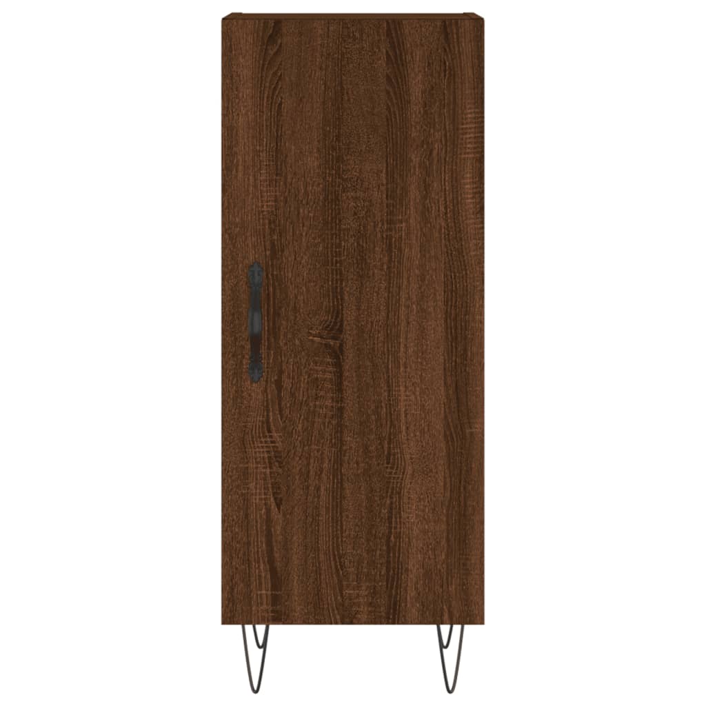 vidaXL Aparador alto madera contrachapada roble marrón 34,5x34x180 cm