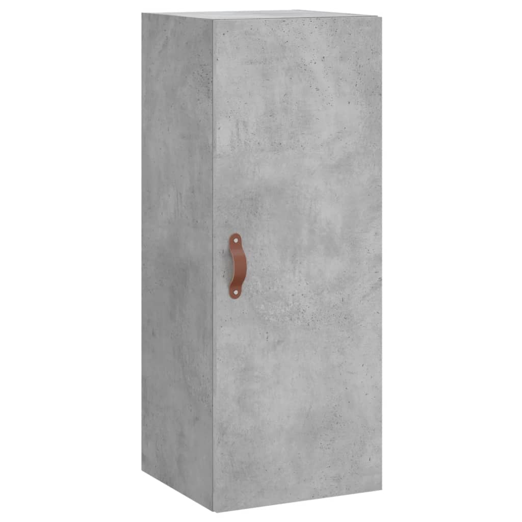 vidaXL Aparador de madera contrachapada gris hormigón 34,5x34x180 cm