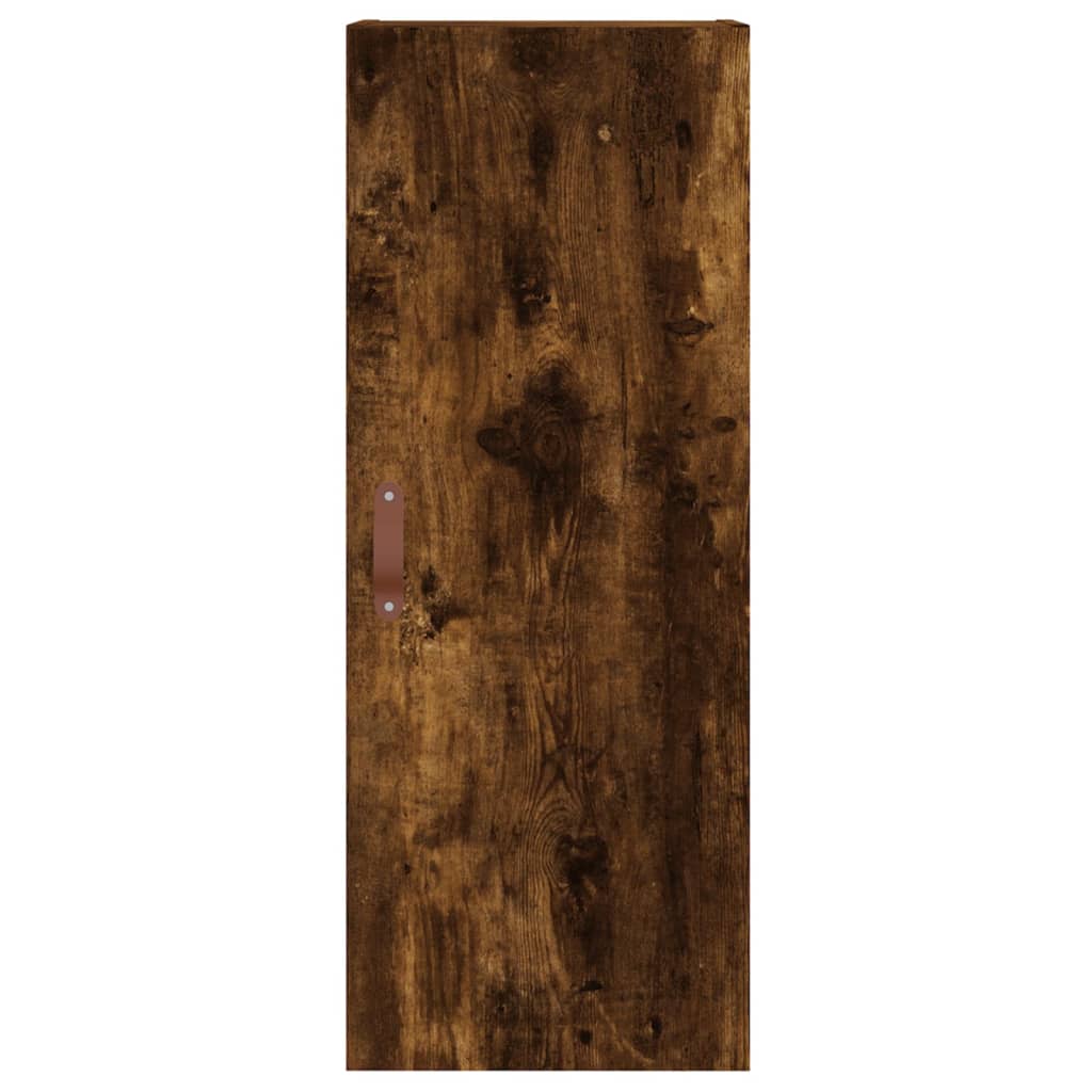 vidaXL Aparador de madera contrachapada roble ahumado 34,5x34x180 cm