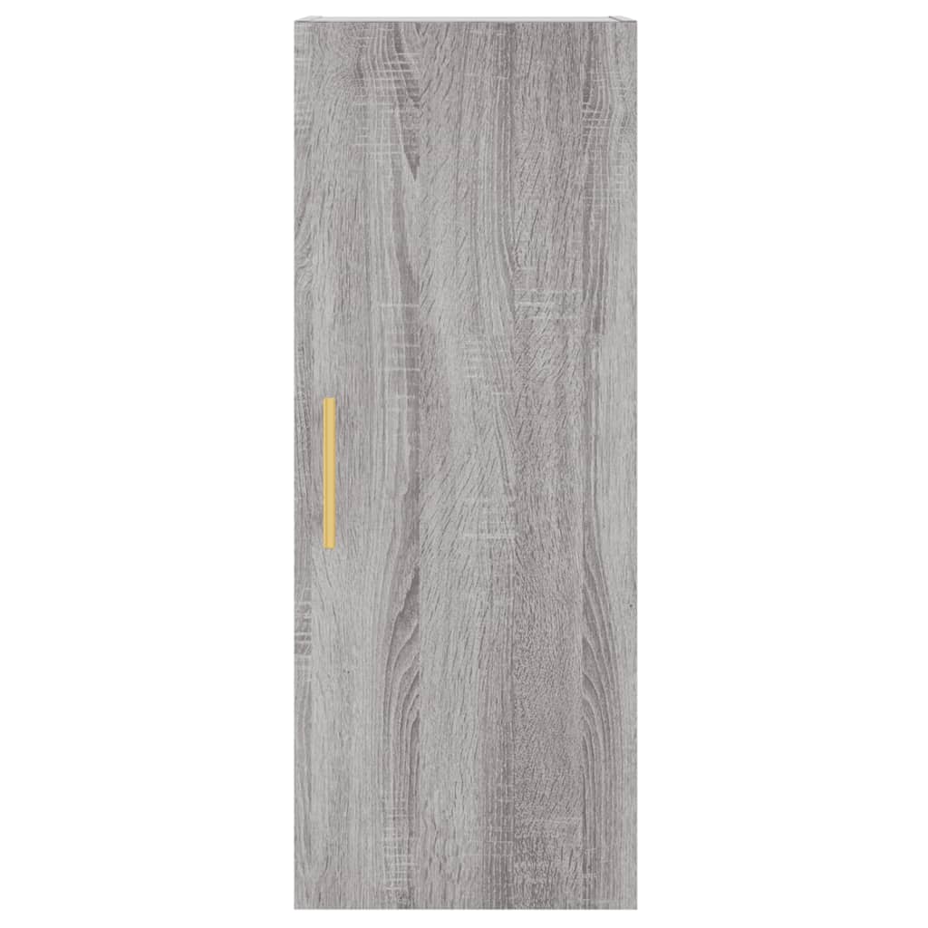 vidaXL Aparador alto madera contrachapada gris Sonoma 34,5x34x180 cm