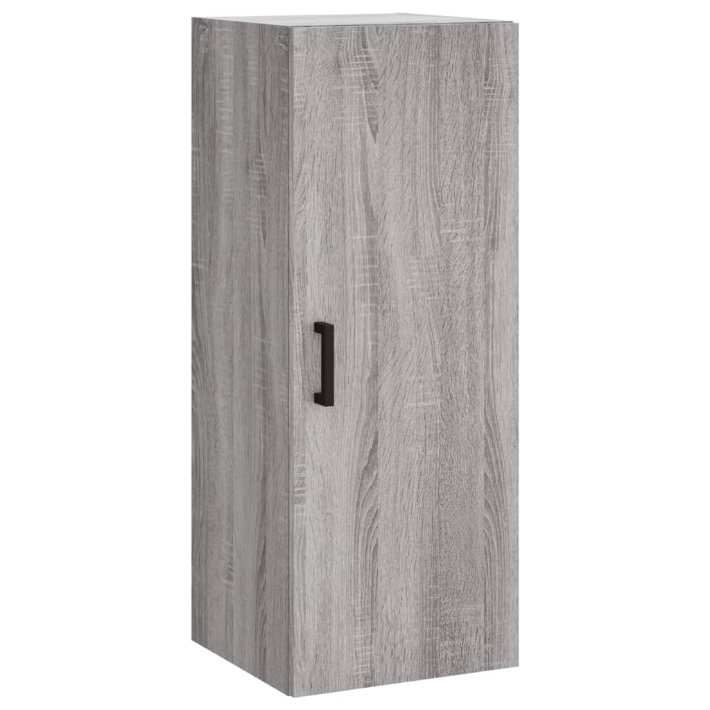 vidaXL Aparador alto madera contrachapada gris Sonoma 34,5x34x180 cm