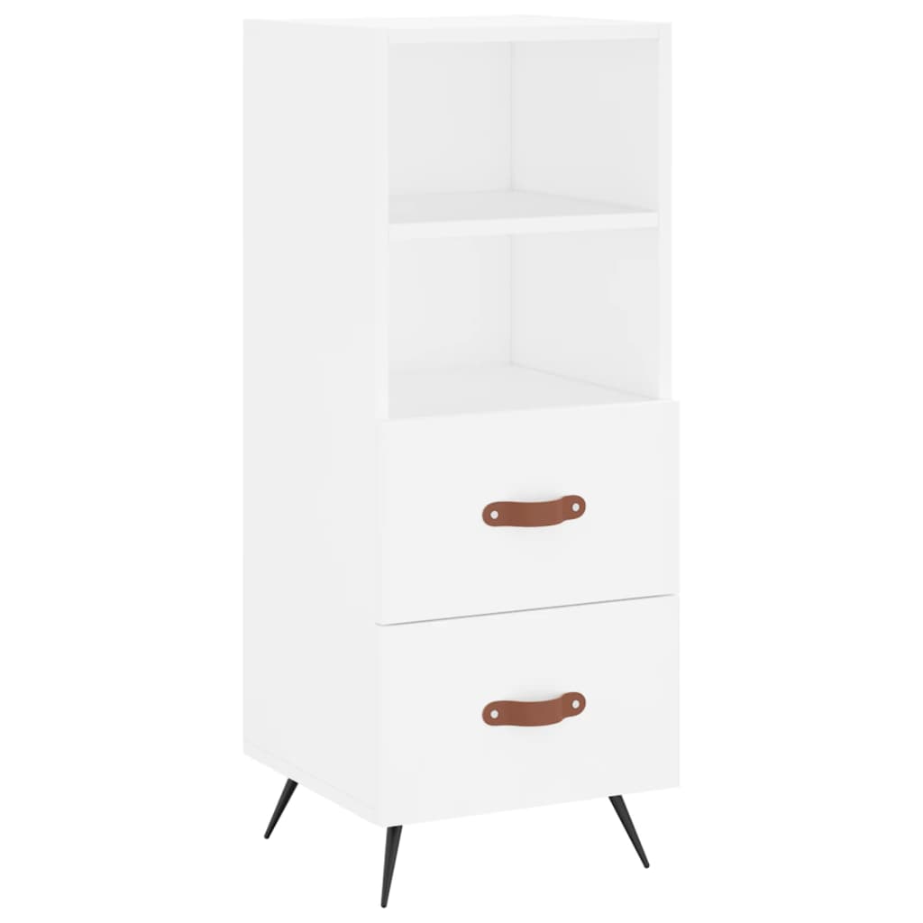 vidaXL Aparador alto madera contrachapada blanco 34,5x34x180 cm