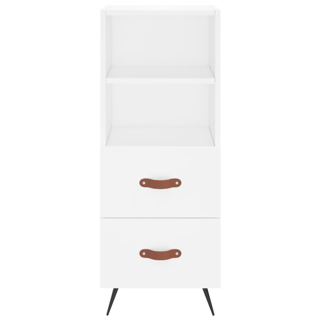 vidaXL Aparador alto madera contrachapada blanco 34,5x34x180 cm