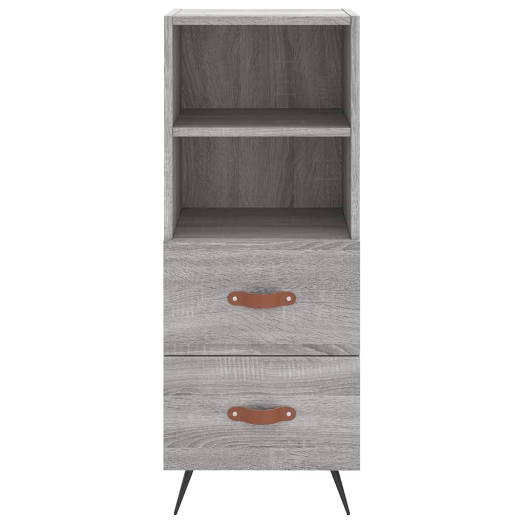 vidaXL Aparador alto madera contrachapada gris Sonoma 34,5x34x180 cm