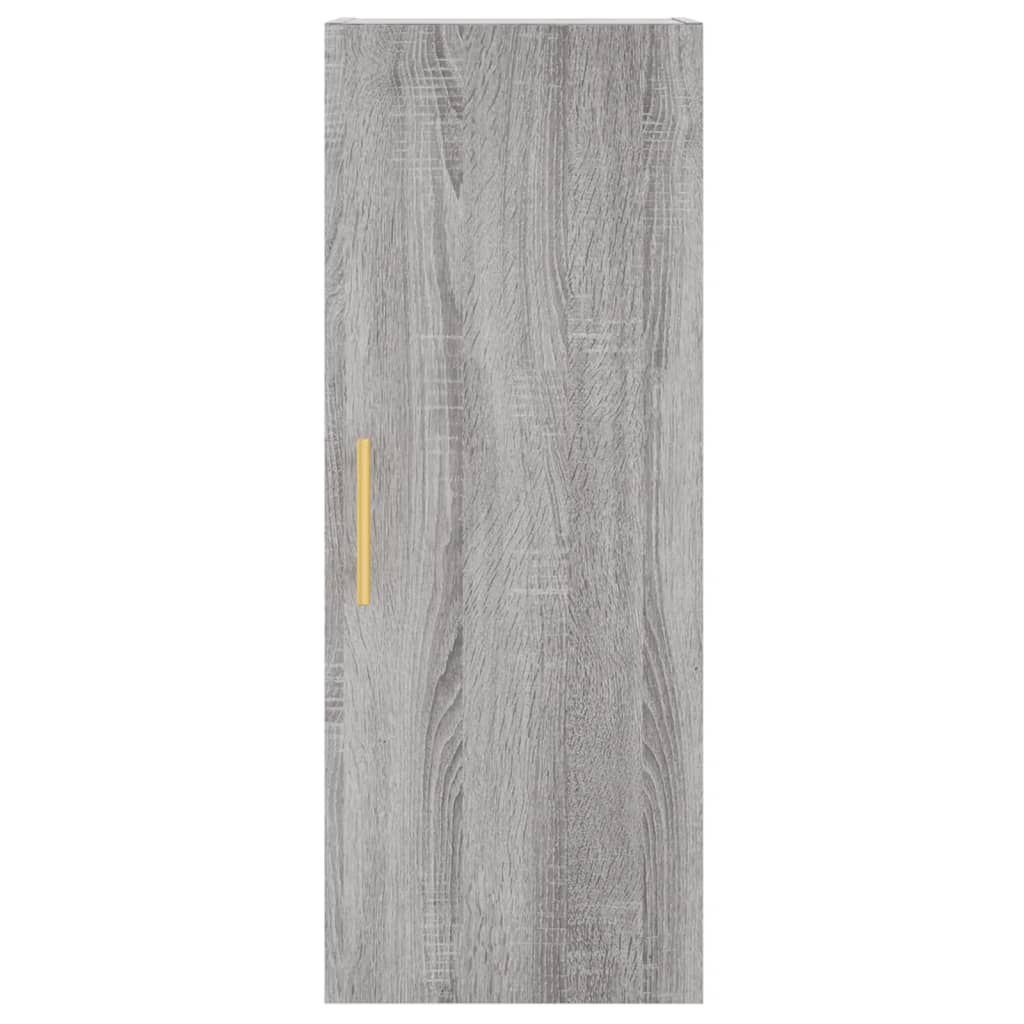 vidaXL Aparador alto madera contrachapada gris Sonoma 34,5x34x180 cm