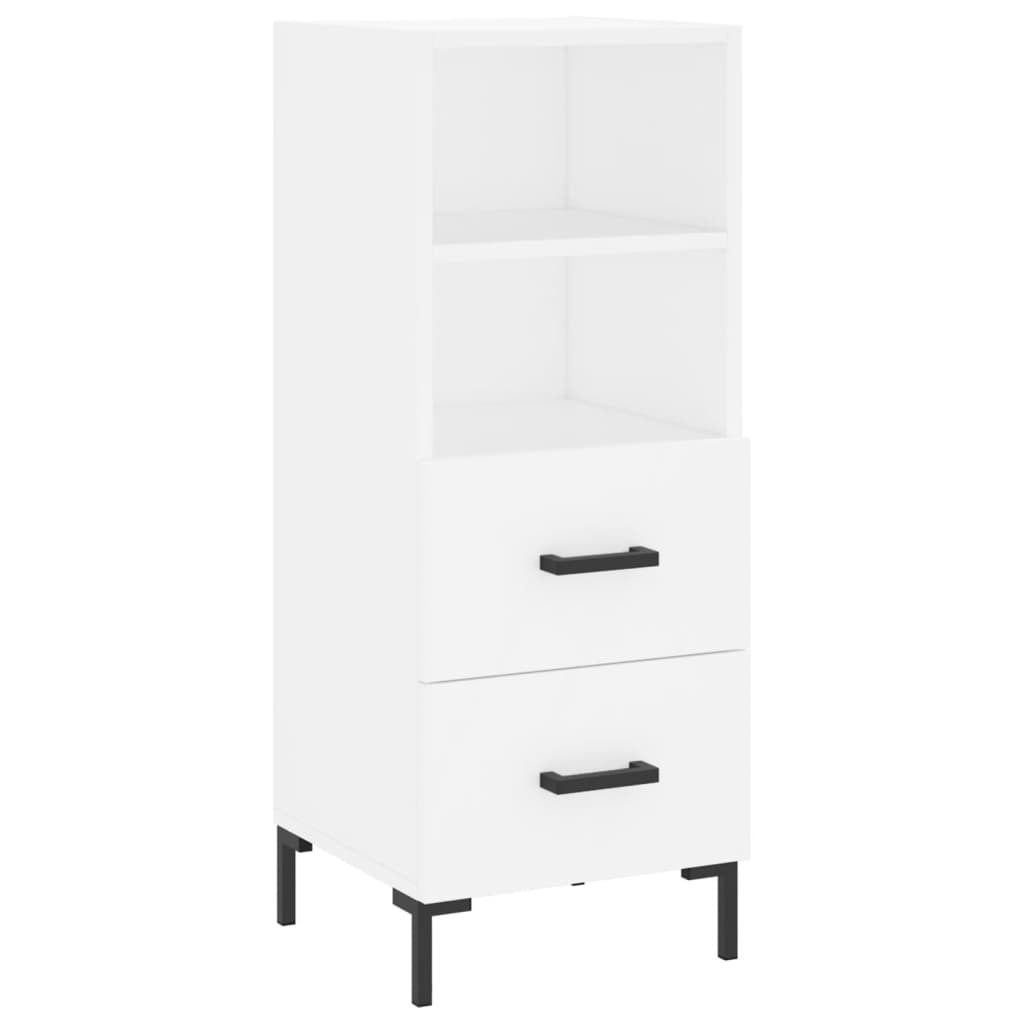 vidaXL Aparador alto madera contrachapada blanco 34,5x34x180 cm