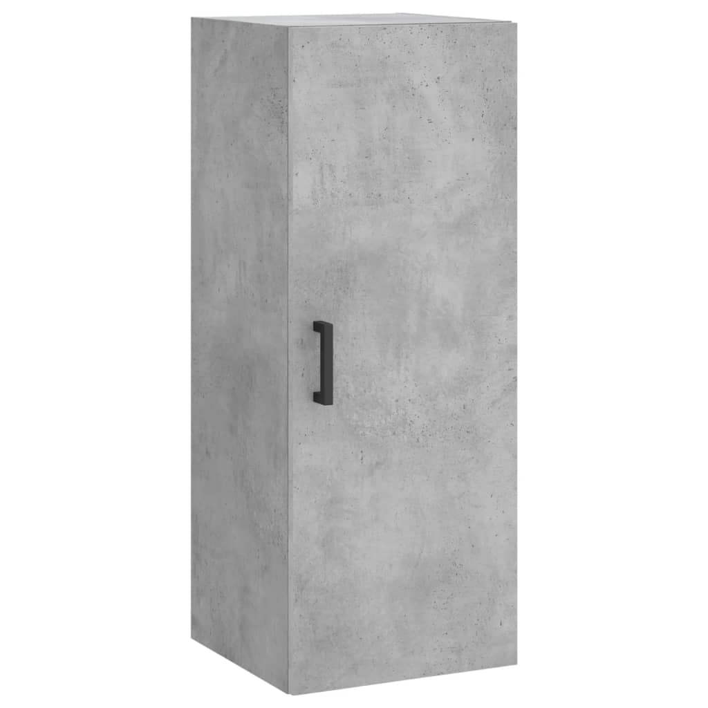 vidaXL Aparador de madera contrachapada gris hormigón 34,5x34x180 cm