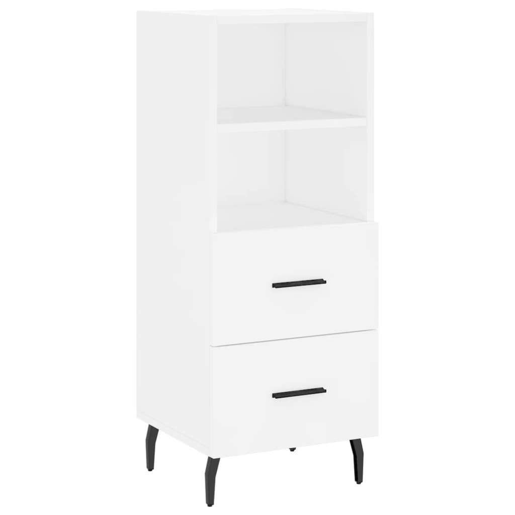 vidaXL Aparador alto madera contrachapada blanco 34,5x34x180 cm