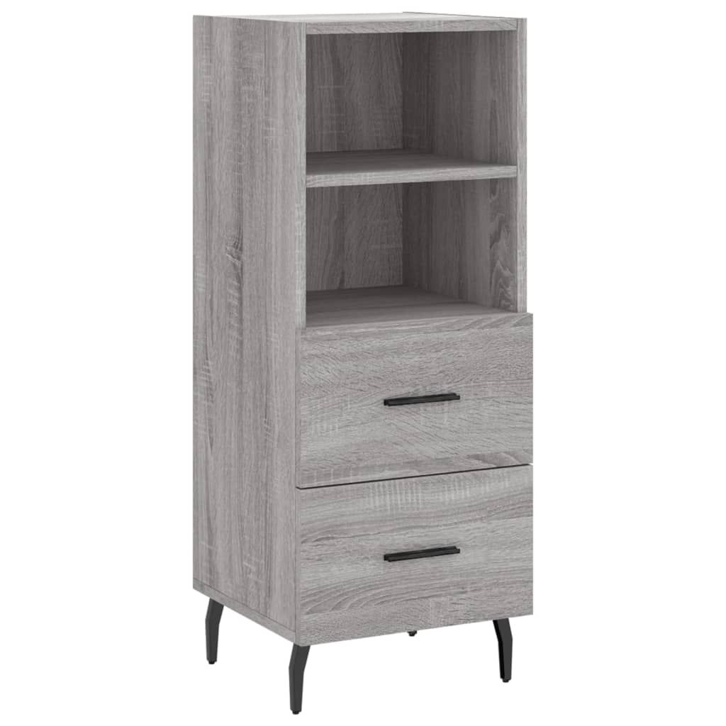 vidaXL Aparador alto madera contrachapada gris Sonoma 34,5x34x180 cm