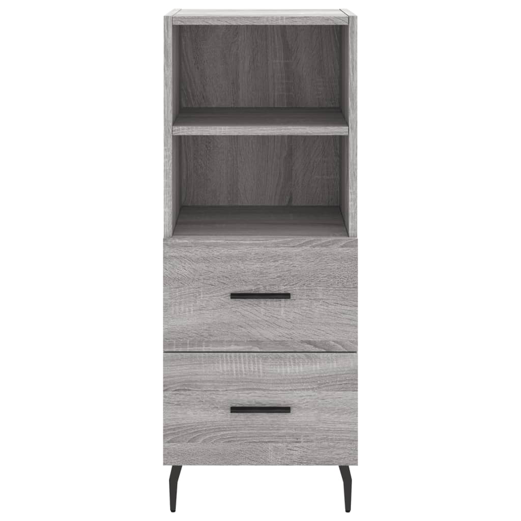 vidaXL Aparador alto madera contrachapada gris Sonoma 34,5x34x180 cm