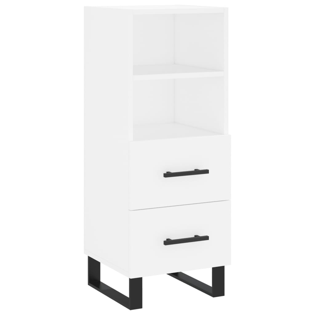 vidaXL Aparador alto madera contrachapada blanco 34,5x34x180 cm