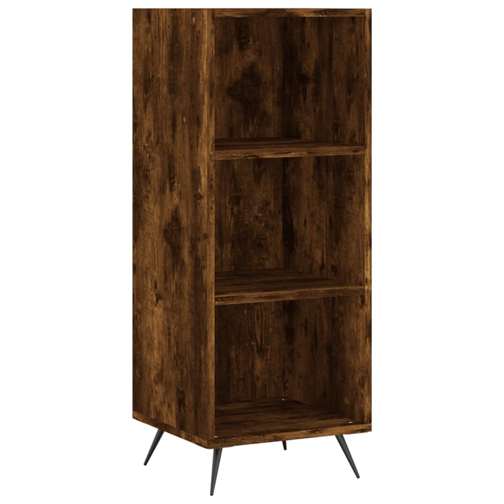 vidaXL Aparador de madera contrachapada roble ahumado 34,5x34x180 cm