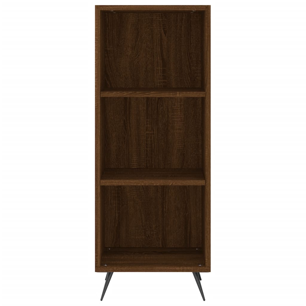 vidaXL Aparador alto madera contrachapada roble marrón 34,5x34x180 cm