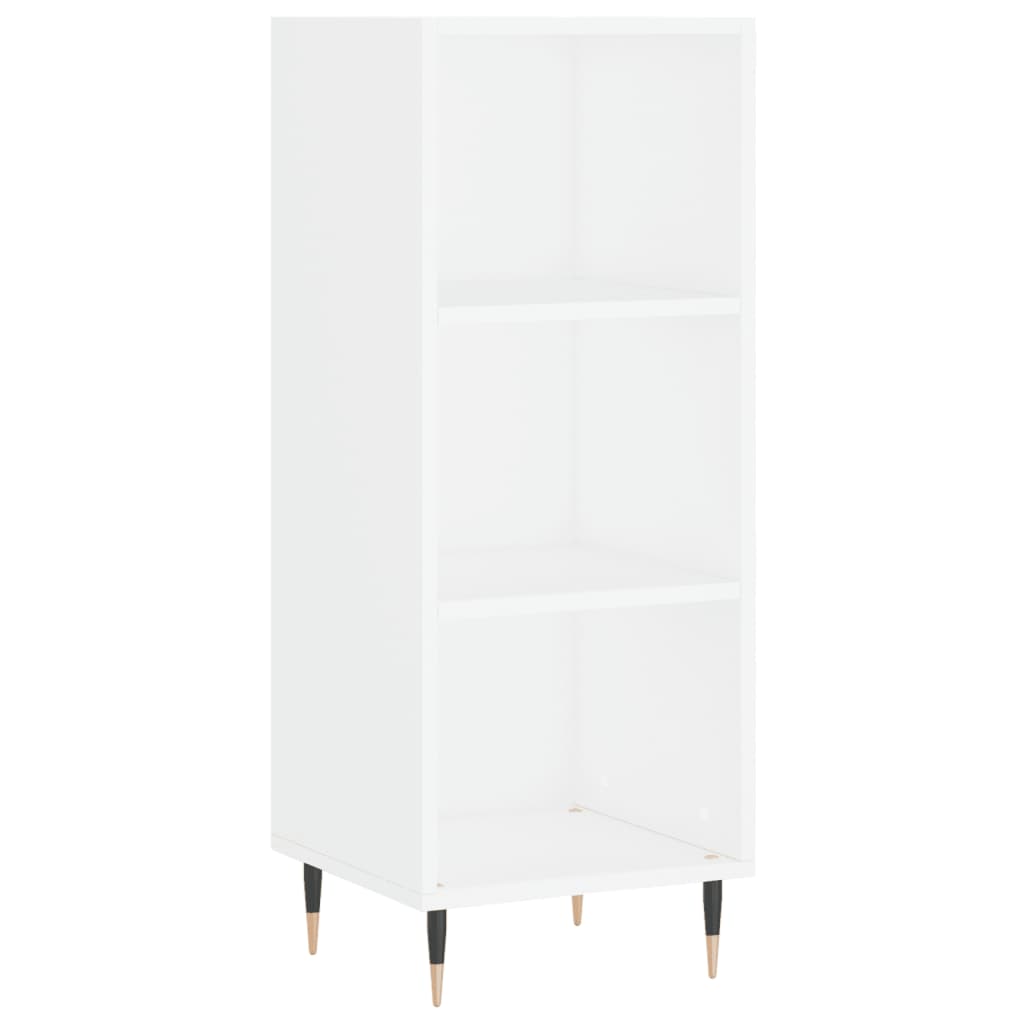 vidaXL Aparador alto madera contrachapada blanco 34,5x34x180 cm