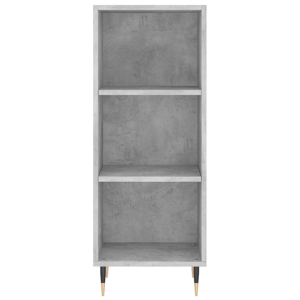 vidaXL Aparador de madera contrachapada gris hormigón 34,5x34x180 cm