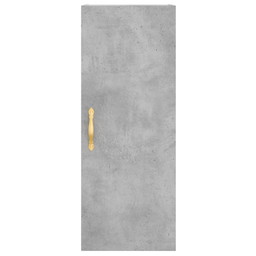 vidaXL Aparador de madera contrachapada gris hormigón 34,5x34x180 cm