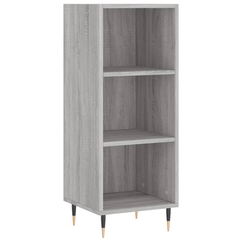 vidaXL Aparador alto madera contrachapada gris Sonoma 34,5x34x180 cm