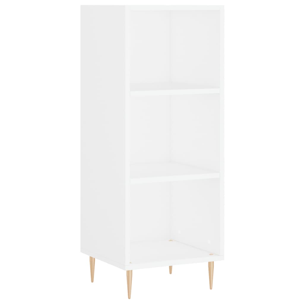 vidaXL Aparador alto madera contrachapada blanco 34,5x34x180 cm