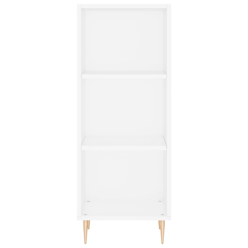 vidaXL Aparador alto madera contrachapada blanco 34,5x34x180 cm