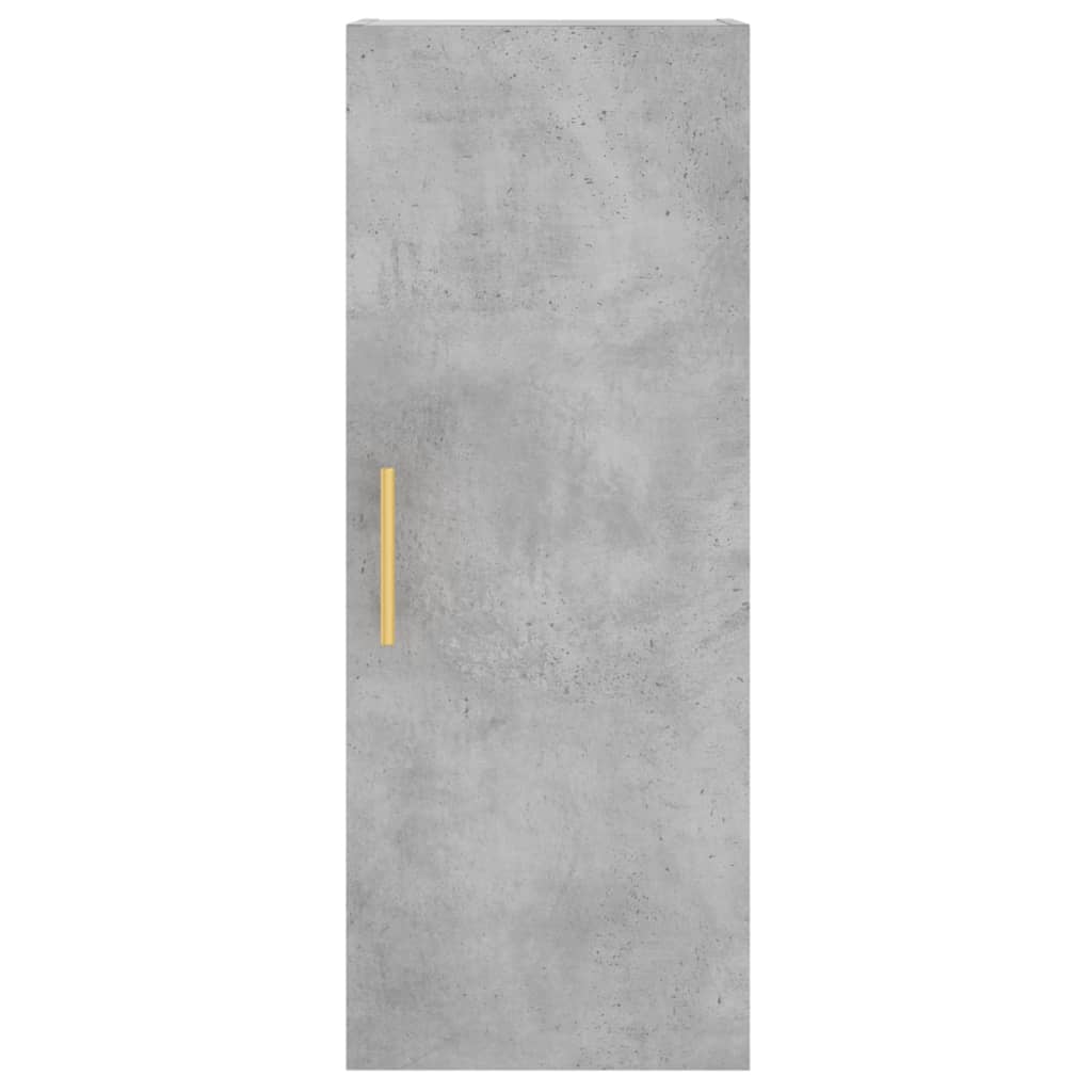 vidaXL Aparador de madera contrachapada gris hormigón 34,5x34x180 cm