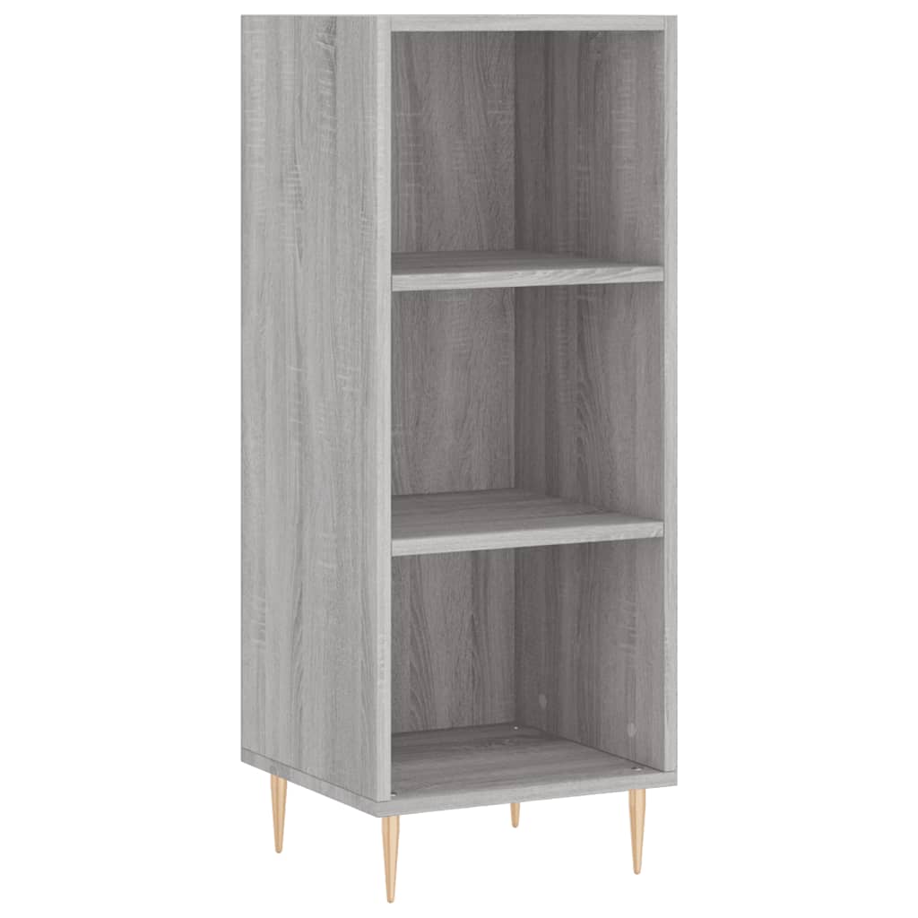 vidaXL Aparador alto madera contrachapada gris Sonoma 34,5x34x180 cm