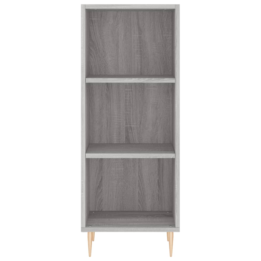 vidaXL Aparador alto madera contrachapada gris Sonoma 34,5x34x180 cm