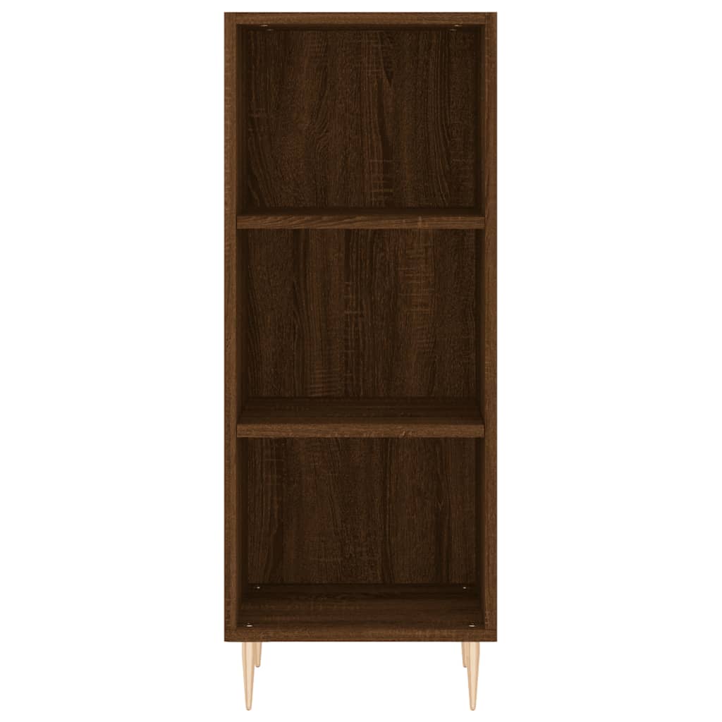 vidaXL Aparador alto madera contrachapada roble marrón 34,5x34x180 cm