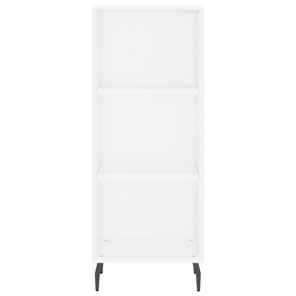 vidaXL Aparador alto madera contrachapada blanco brillo 34,5x34x180 cm