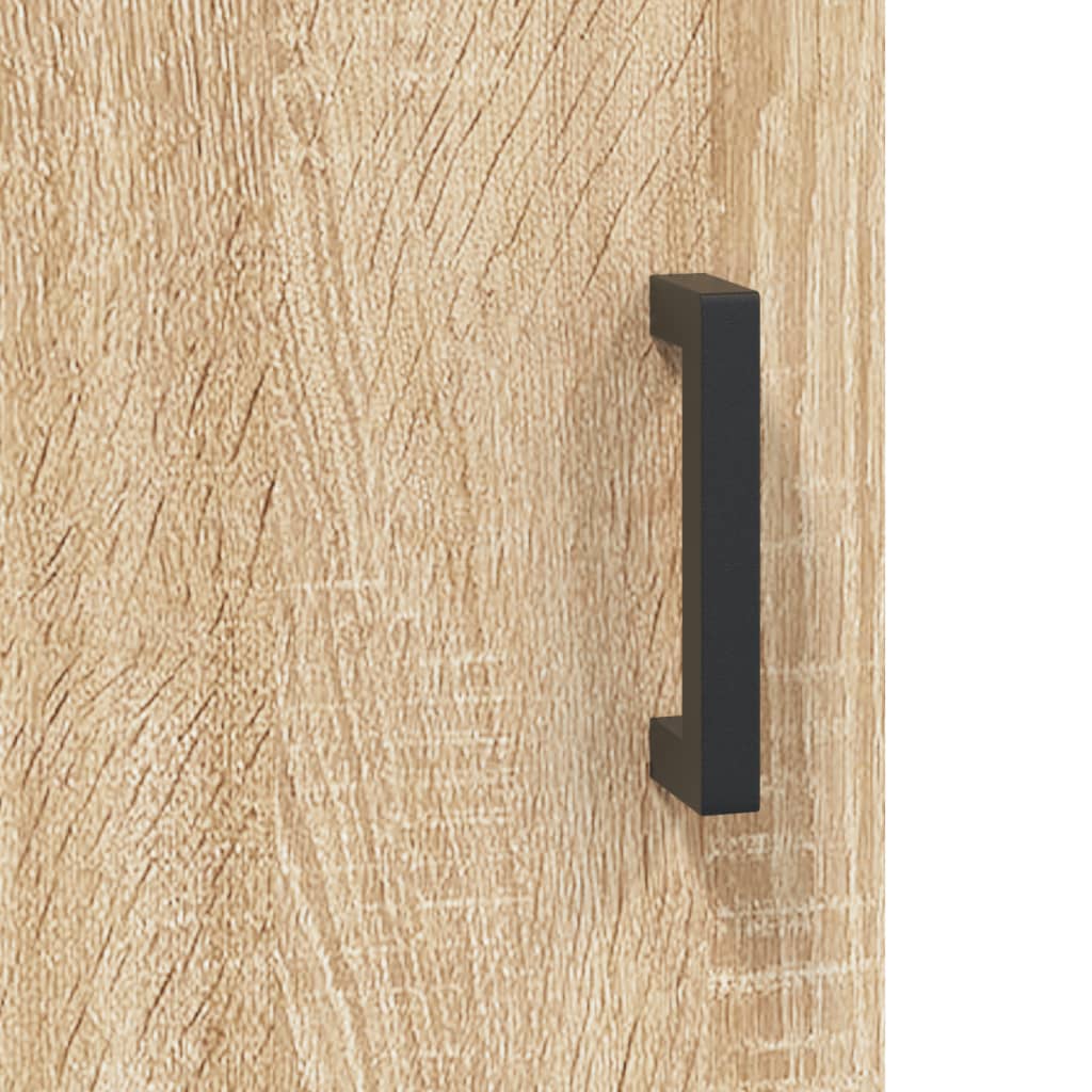 vidaXL Aparador de madera contrachapada roble Sonoma 34,5x34x180 cm