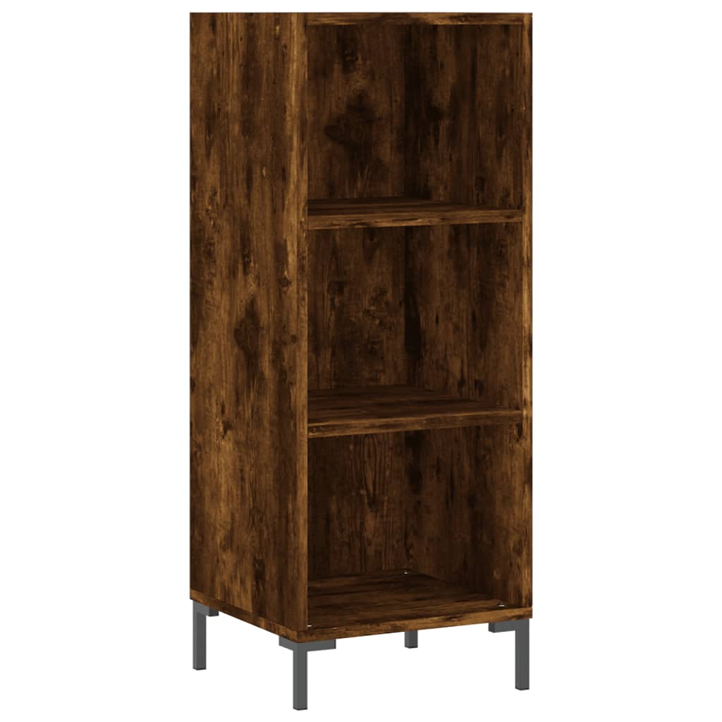 vidaXL Aparador de madera contrachapada roble ahumado 34,5x34x180 cm